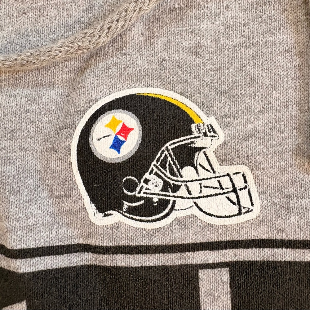 NFL Team Apparel NWT Pittsburgh Steelers Gray Pullover Hoodie Sweatshirt Sz 2XL - Picture 3 of 11